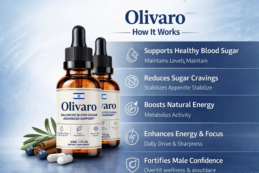 How Olivaro works — supports healthy blood sugar, reduces sugar cravings, boosts natural energy, enhances focus